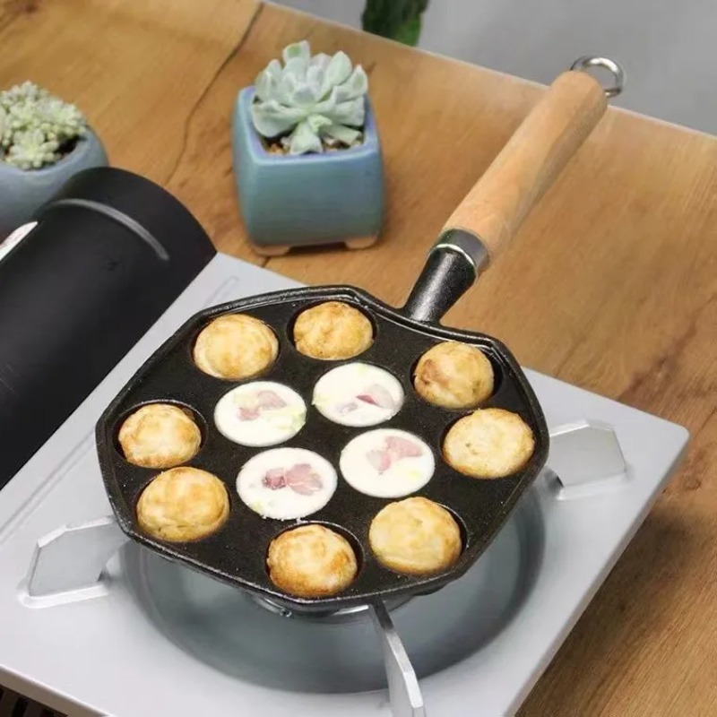 Cast Iron Corn - Backen Takoyaki Pfanne 14 Löcher Geschenk