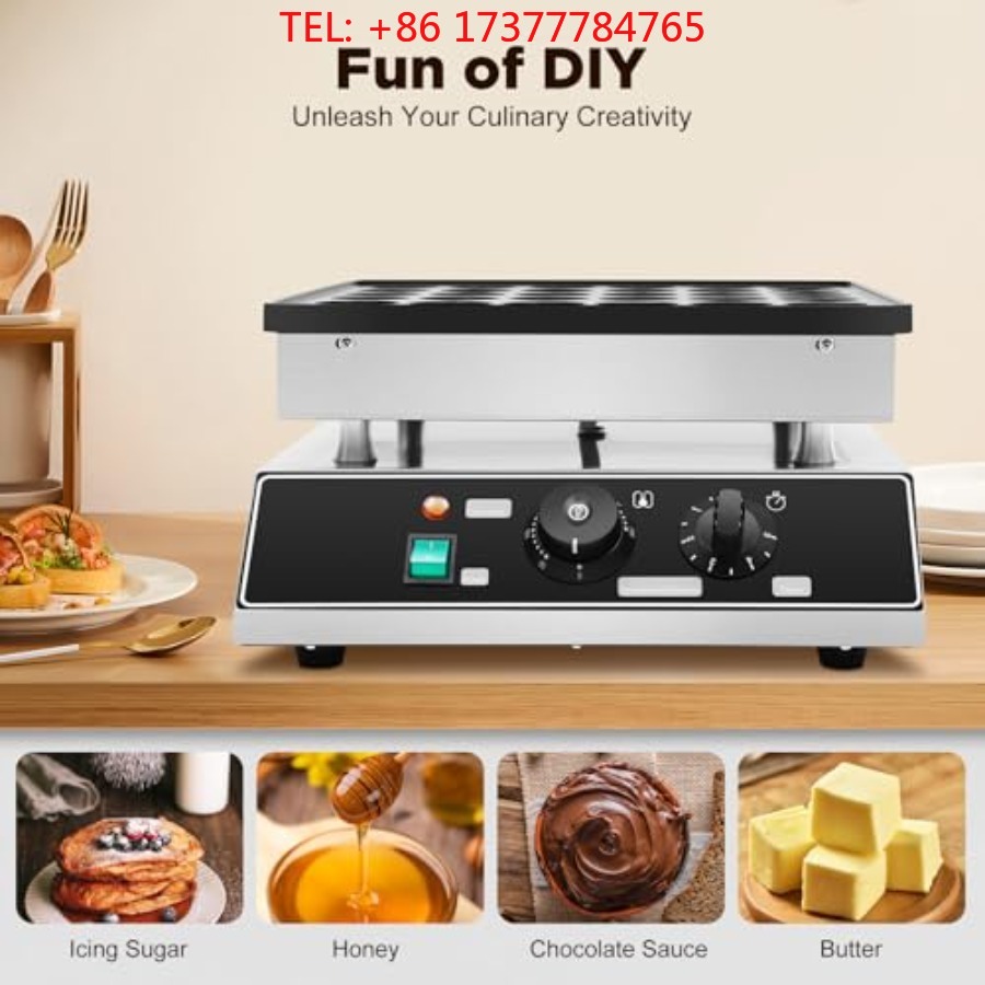 Mini Pancake Griddle - Kommerzielles Lebensmittel-Backgerät mit 36 Löchern für