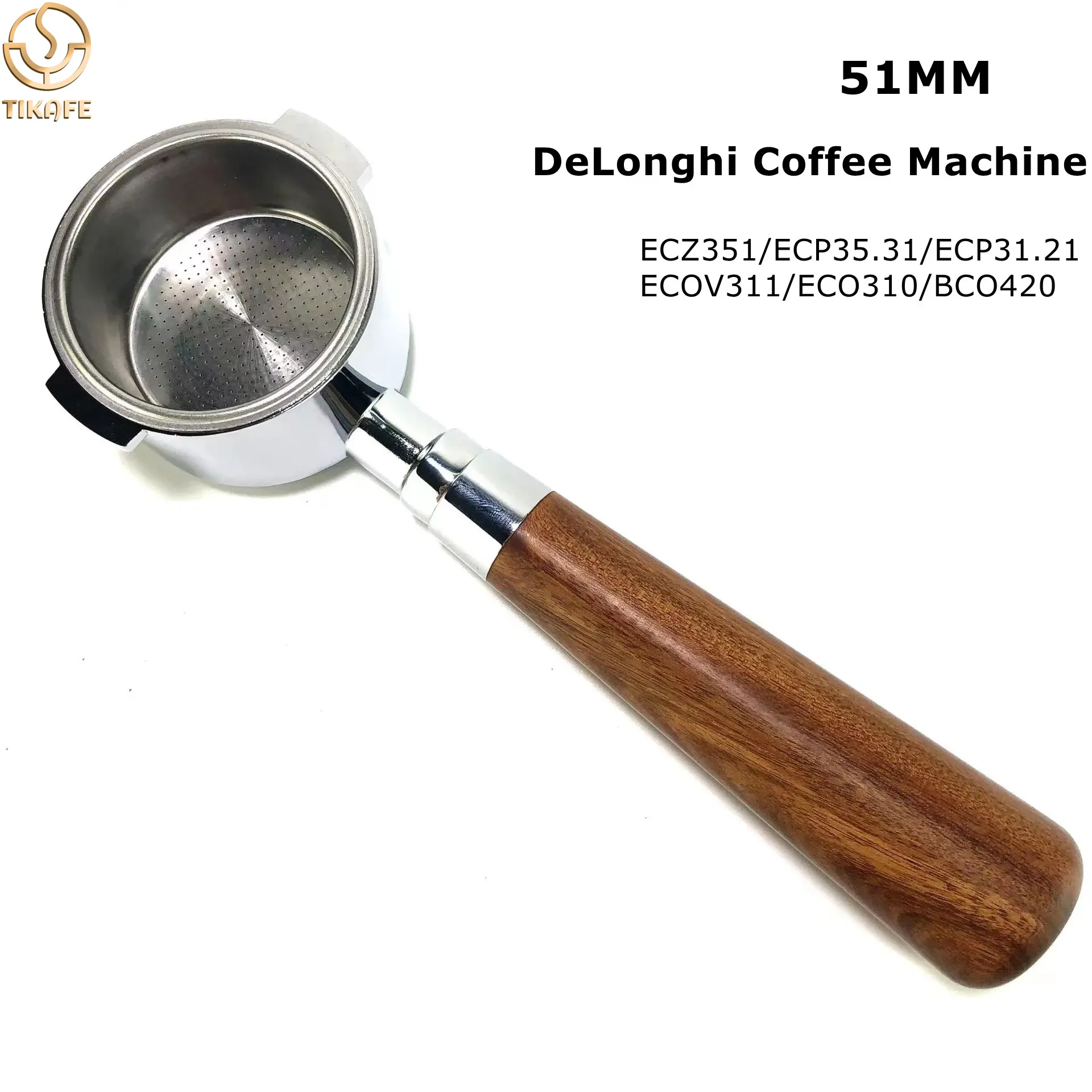 Delonghi Espresso Ecp3420 - 51mm Bodenloser Siebträger, Ersatzfilter für Espressomaschine