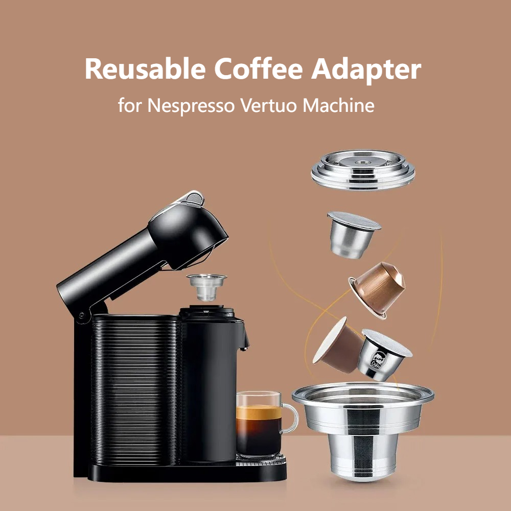 Delonghi Espresso Magnifica - Kapseladapter Wiederverwendbarer Kaffeepod-Adapter für Nespresso Vertuoline