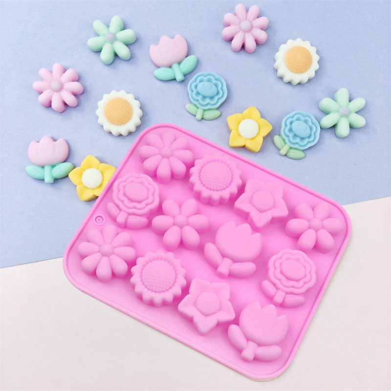 Bunny Cake Mold - Rose Silikon Form Blume Blätter Kuchen