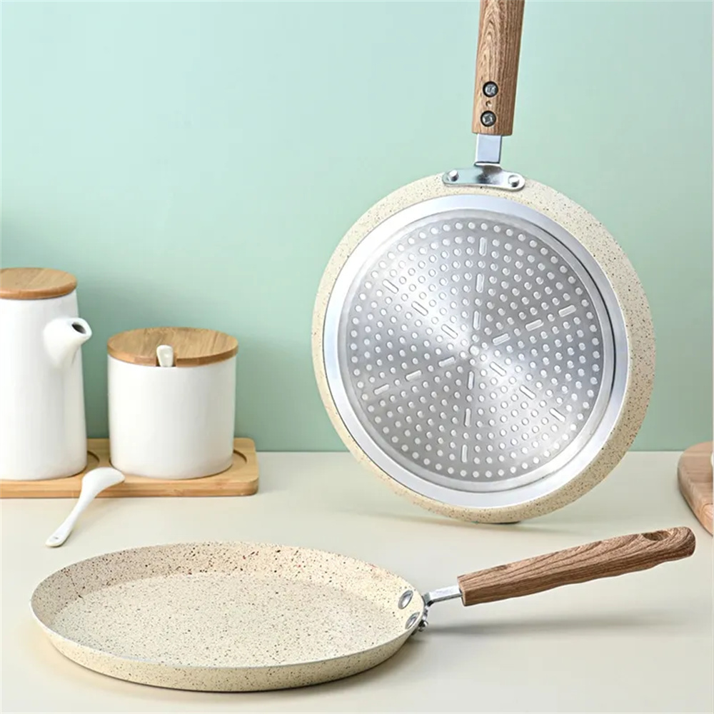 Egg Waffle Pan - Bratpfanne, antihaftbeschichtet, Pfannkuchen-Crêpe-Pfanne, Mini-Induktionspfanne für Crêpes