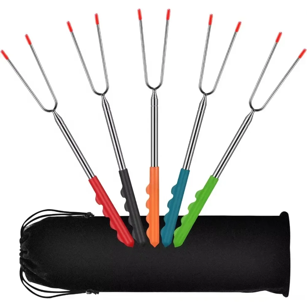 Corn Dog Stick - Neue BBQ-Gabeln, Teleskop-Grillwerkzeuge, Marshmallows, Bratstäbchen, ausziehbare