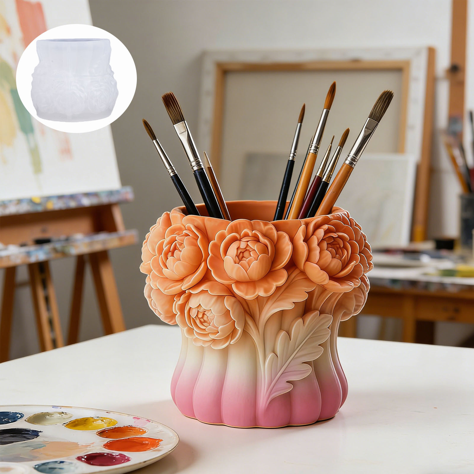 3D Rosenblumen-Vasen-Silikonfo – Potsticker Mold Bewertung und Preis