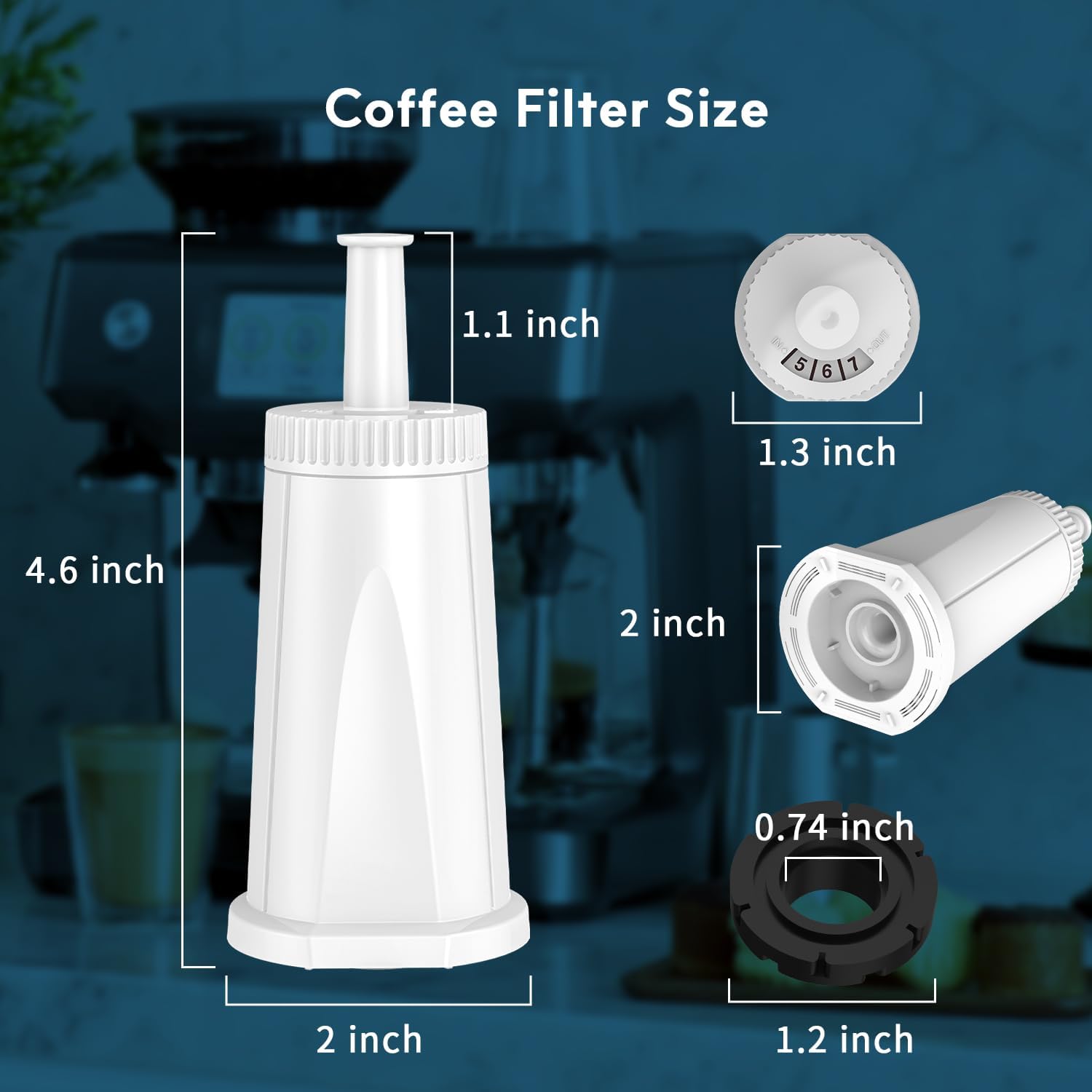 1/2/4 Stück Ersatz-Wasserfilte – Breville Espresso Barista Touch Bewertung und Preis