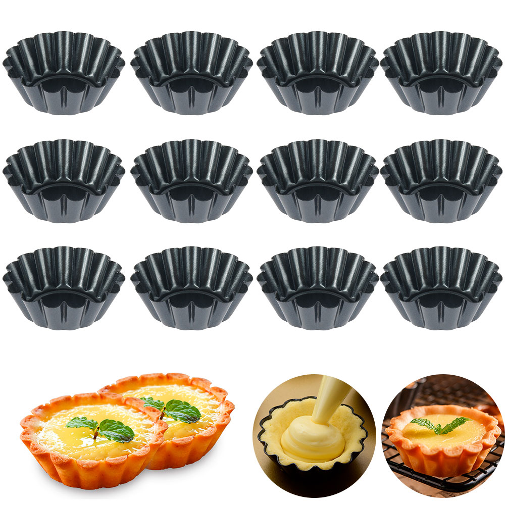 12Pcs Pan Form Kuchen Quiche F – Egg Waffle Pan Bewertung und Preis