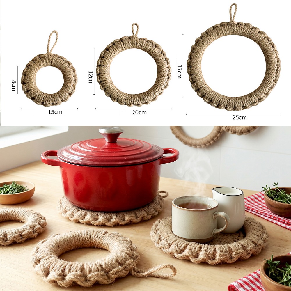 2er-Set rustikale Jute-Web-Unt – Cast Iron Corn Bewertung und Preis