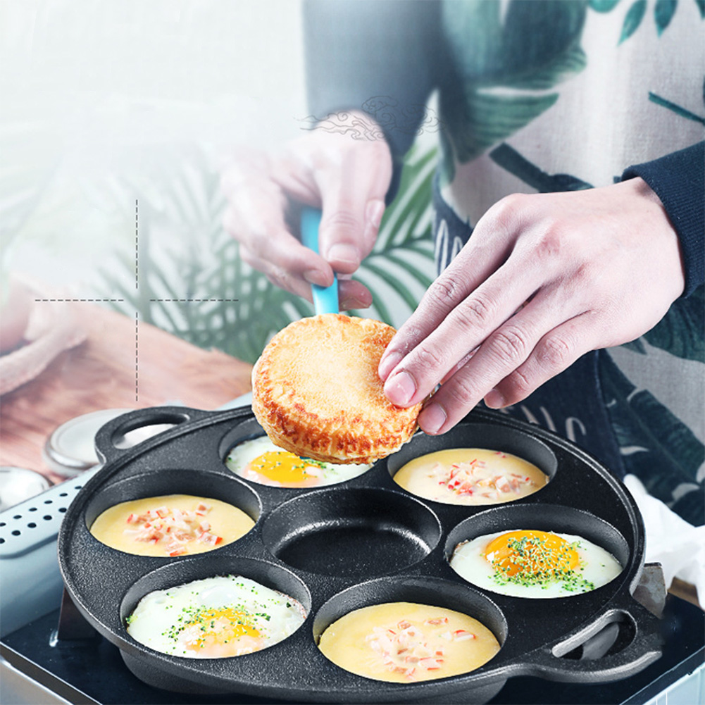 7-Loch Bratpfanne aus Gusseise – Egg Waffle Pan Bewertung und Preis