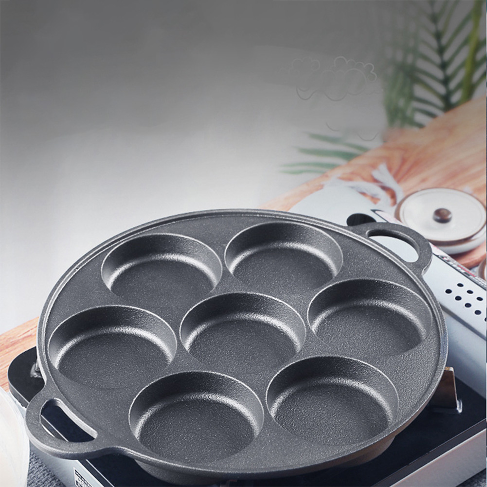 7-Loch Bratpfanne aus Gusseise – Egg Waffle Pan Bewertung und Preis
