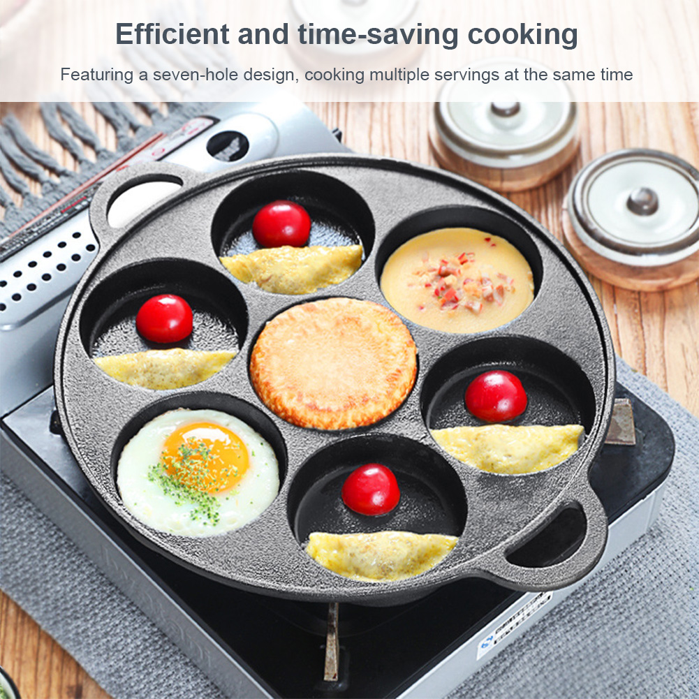 7-Loch Bratpfanne aus Gusseise – Egg Waffle Pan Bewertung und Preis